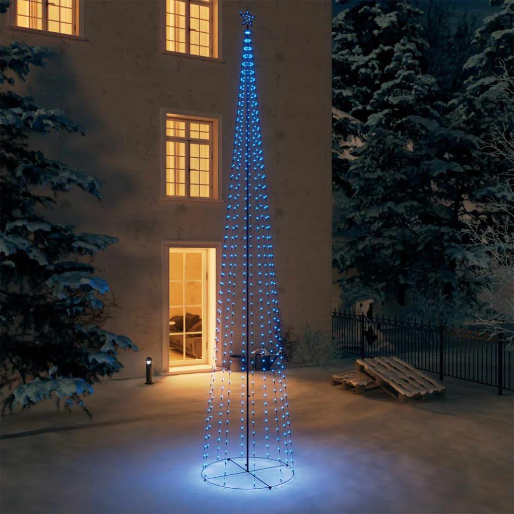 328725 vidaXL Árvore de Natal em cone c/ 752 luzes LED 160x500 cm azul