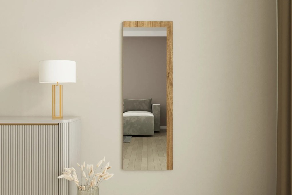 Espelho Lariya – Branco Nogueira – 40 x 120 cm