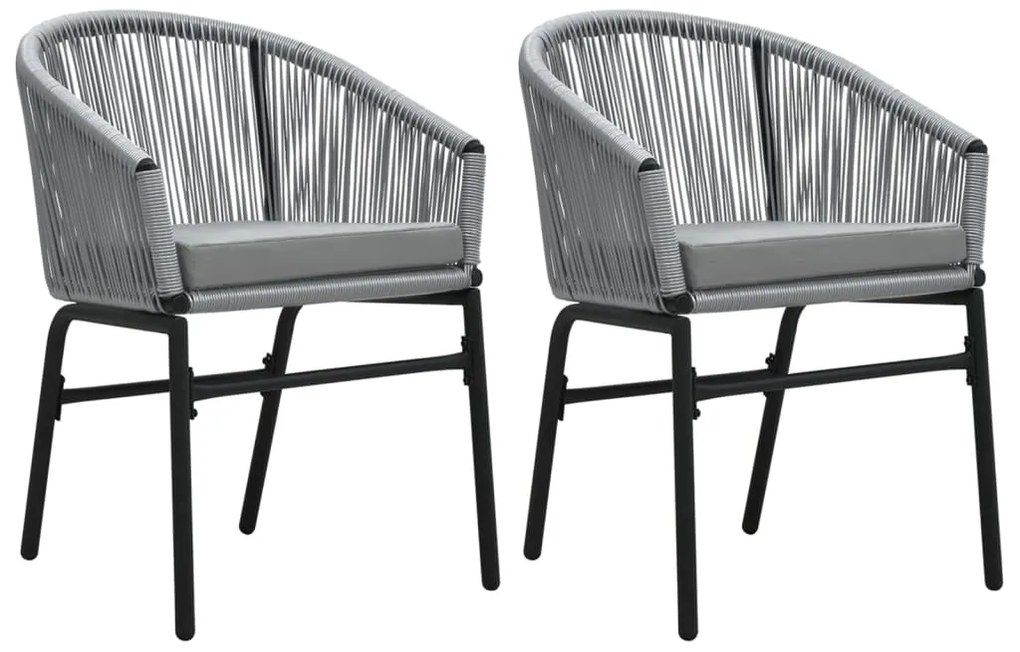 3 pcs conjunto de jantar para jardim cinzento