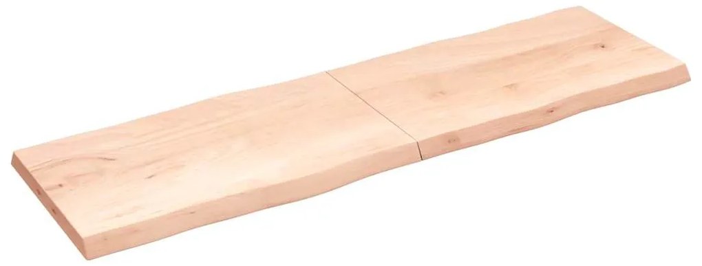 Tampo de mesa c/ bordas vivas carvalho maciço não tratado