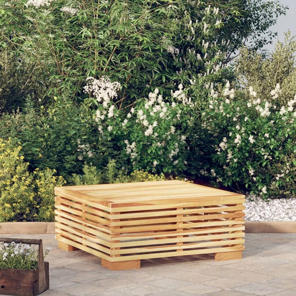 vidaXL Mesa de centro de jardim 69,5x69,5x31 cm madeira de teca maciça