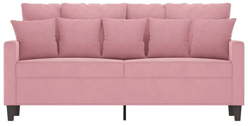 Sofá de 2 lugares veludo 140 cm rosa