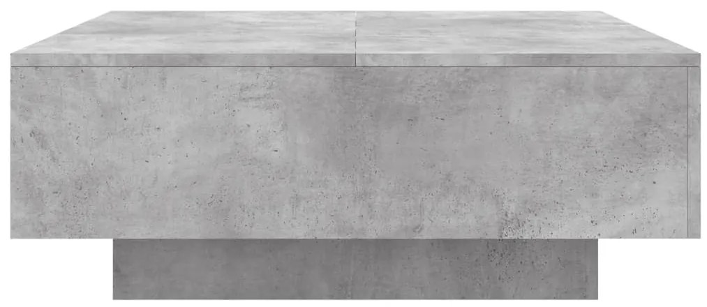 Mesa de centro 80x80x31 cm contraplacado cinzento cimento