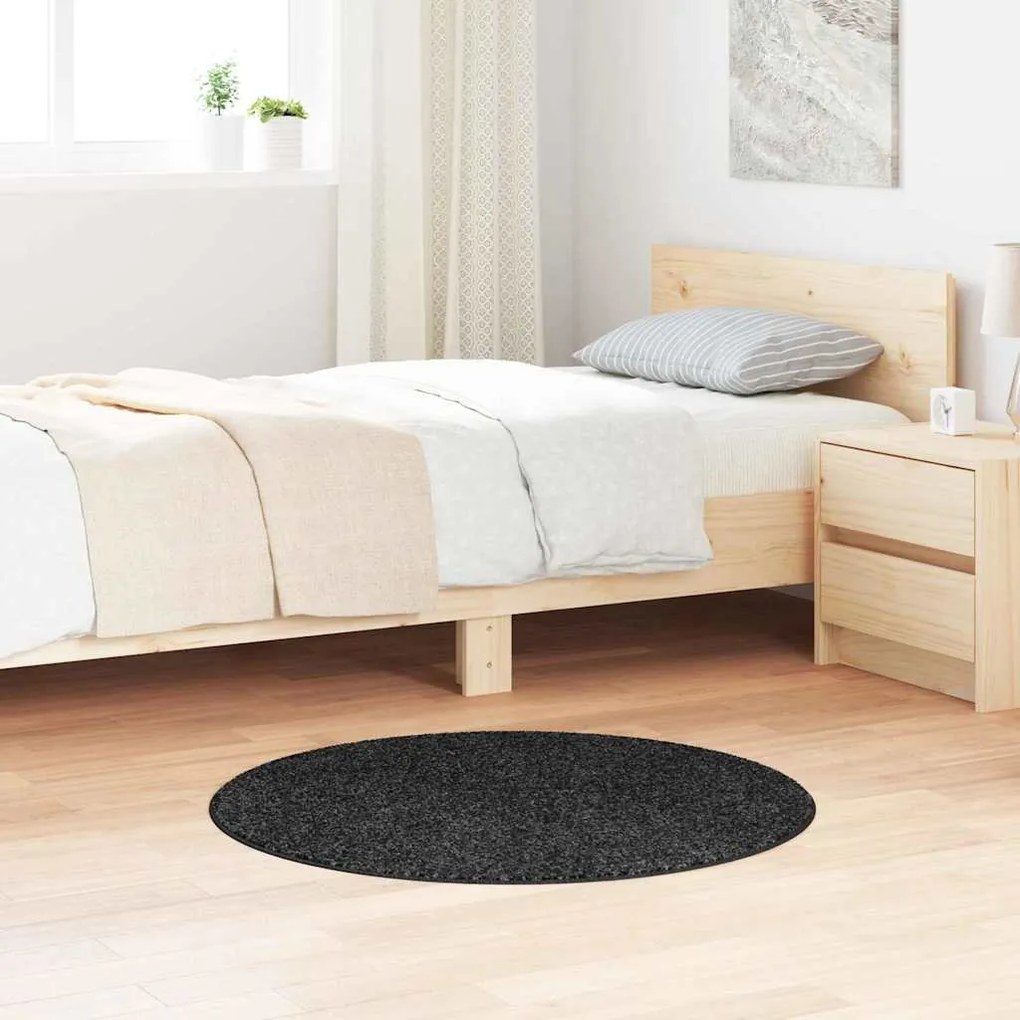 vidaXL Tapete Cinza Escuro 90 x 90 cm Polipropileno