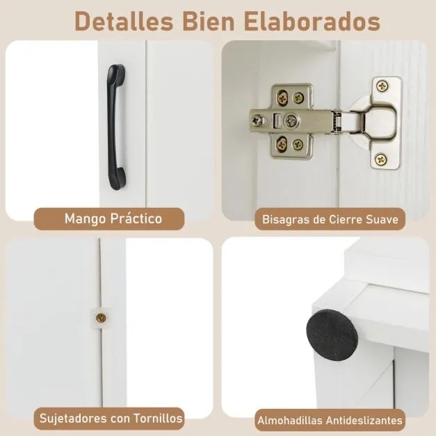 Armário alto de armazenamento 37,5 x 40 x 150 cm com 4 níveis e porta para cozinha ou sala de estar Branco