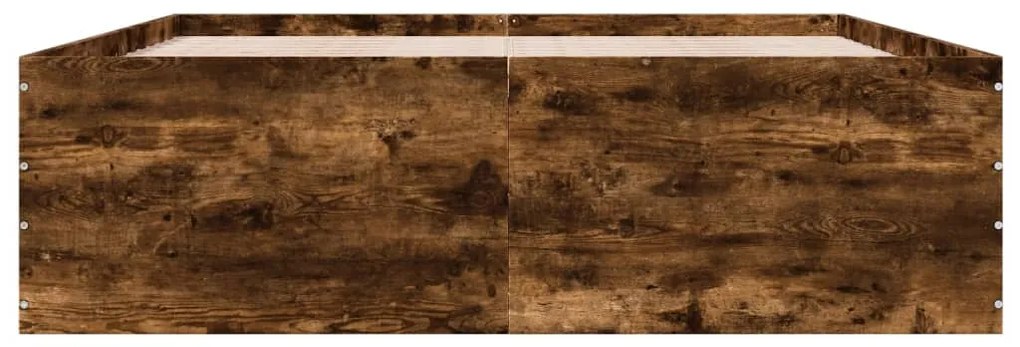 Estrutura de cama 160x200 cm derivados madeira carvalho fumado