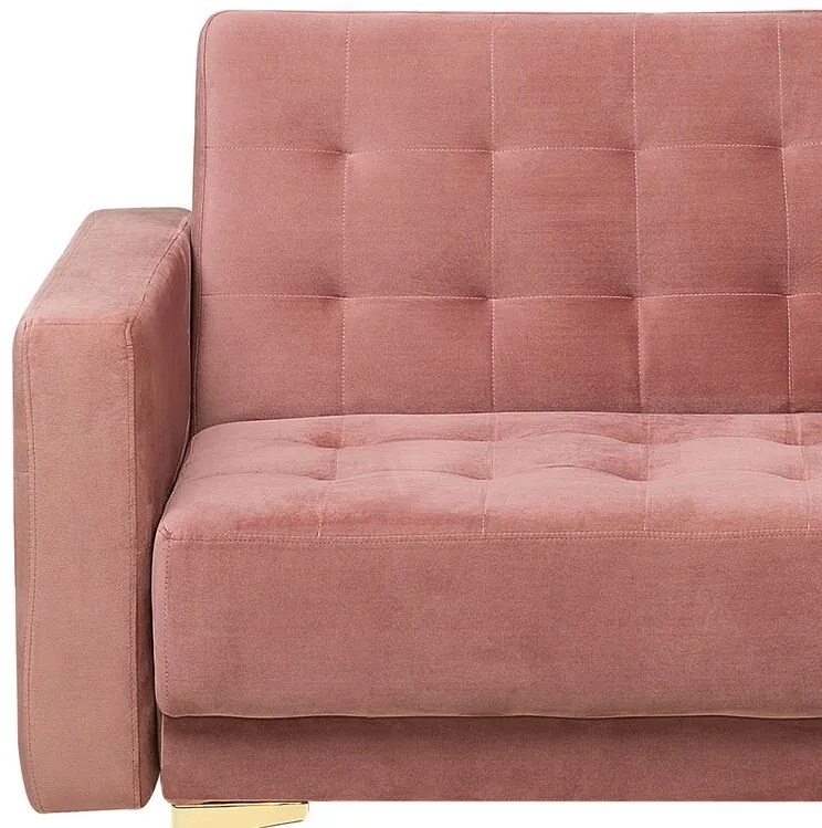 Poltrona reclinável em veludo rosa ABERDEEN Beliani