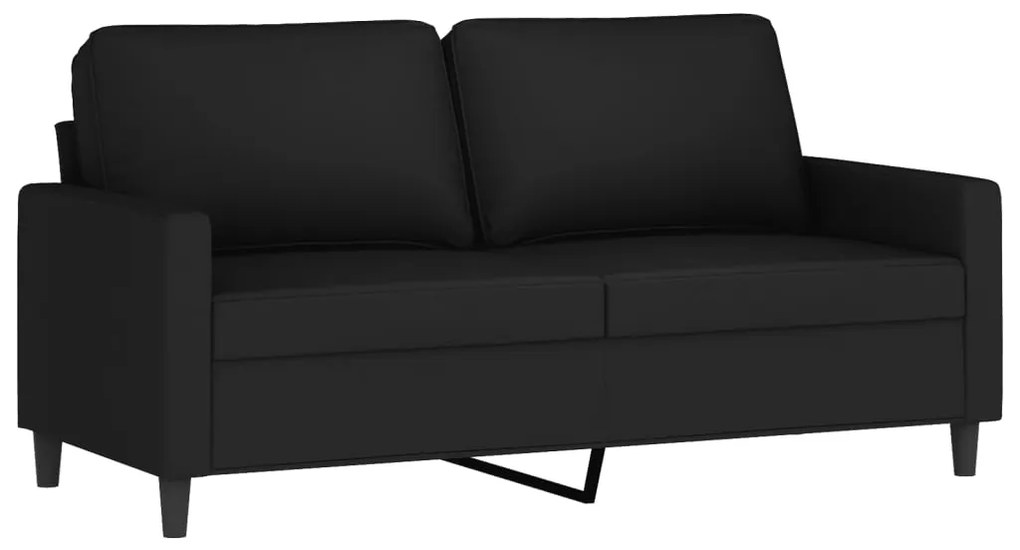 3 pcs conjunto de sofás com almofadões veludo preto