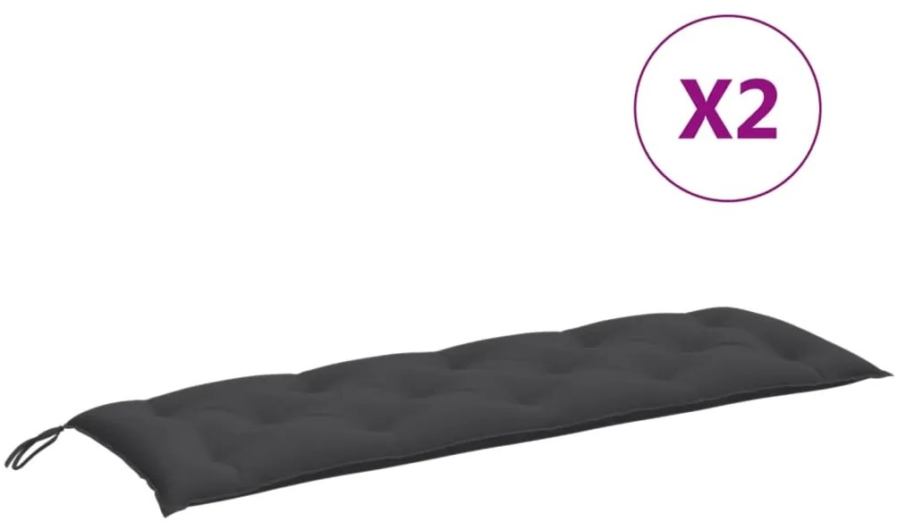 Almofadões banco jardim 2pcs 150x50x7cm mesclado tecido