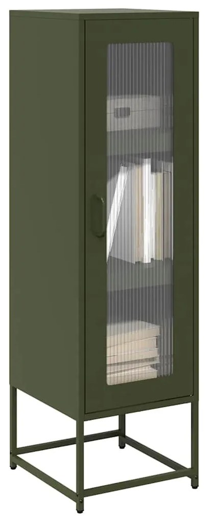 Móvel alto 36x39x123 cm aço laminado a frio verde-azeitona