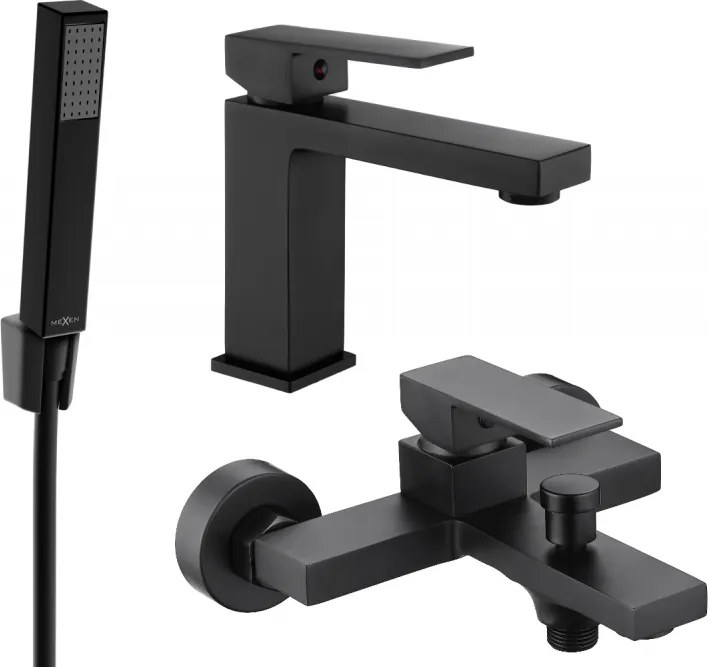 Mexen Uno R77 conjunto de banheira, preto - 71403R77-70