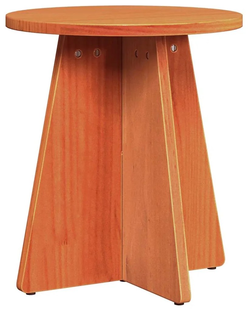 Mesa de centro 3 pcs Marrom Cera 49 x 49 x 30 cm