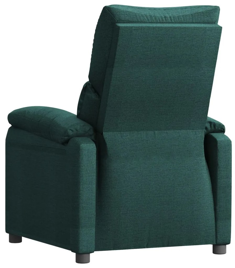 Poltrona reclinável tecido verde-escuro