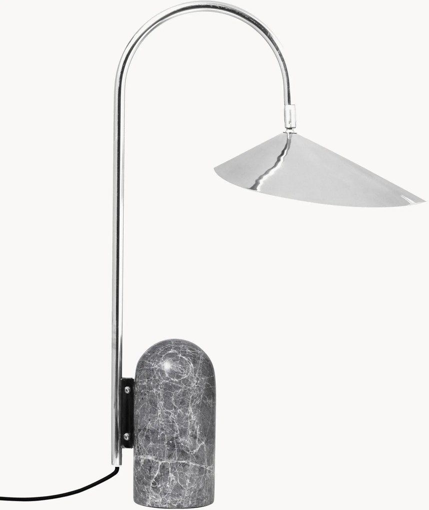 Candeeiro de mesa grande ajustável com base em mármore Arum