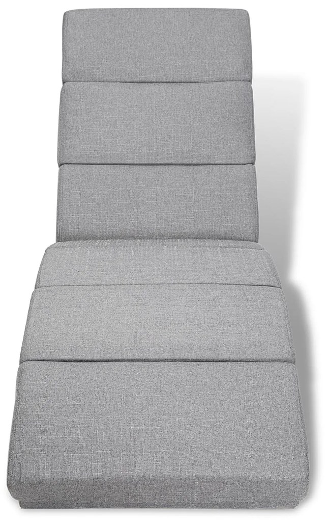 Espreguiçadeira Chaise Longue poltrona London 186 x 55 x 89 cm em Tecido Cinza