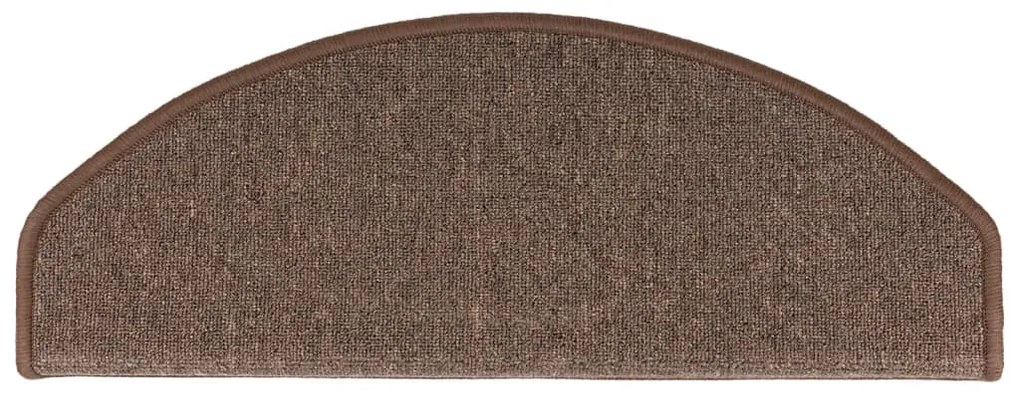 Tapetes de escadas 10 pcs 65x24x4 cm castanho café
