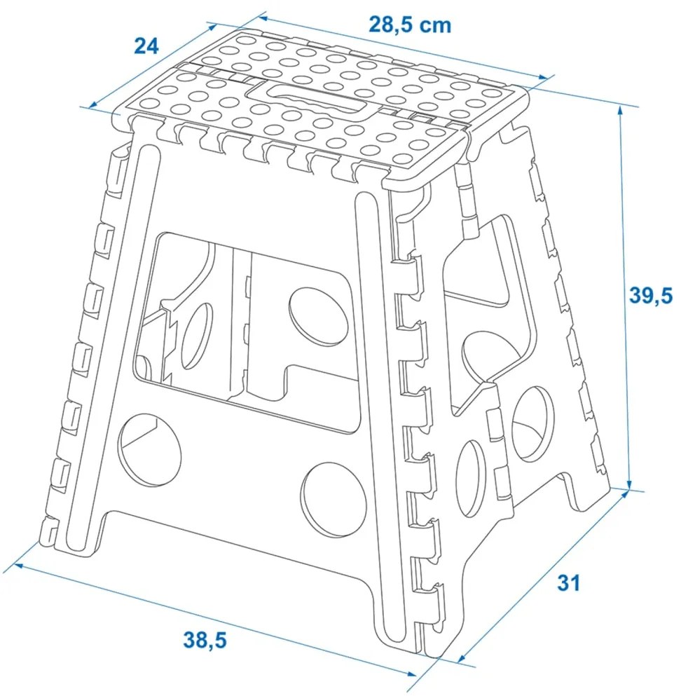 ProPlus Banco dobrável para caravanas/campismo 39,5 cm 770826