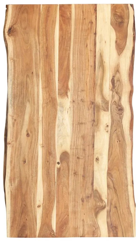 vidaXL Tampo de mesa 118x(50-60)x3,8 cm madeira de acácia maciça
