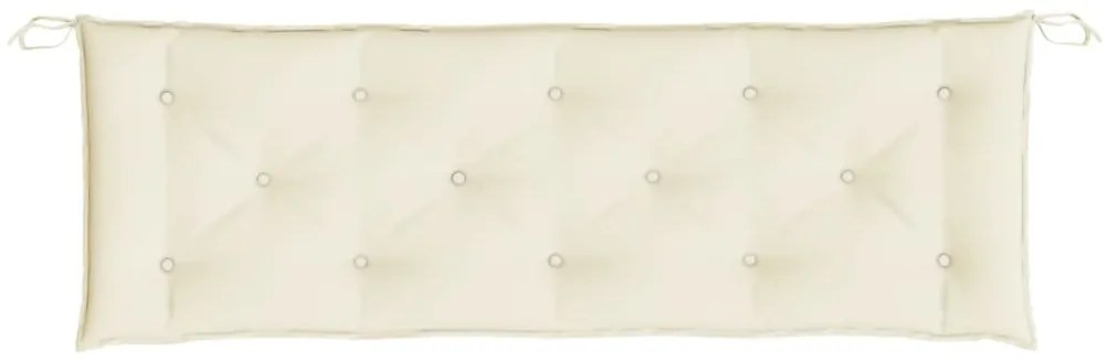 Almofadão p/ banco de jardim 150x50x7 cm tecido oxford creme