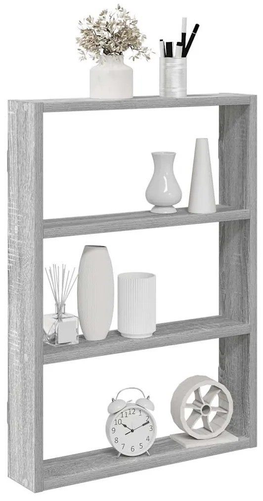 Prateleira parede 43x9x60 cm deriv. de madeira cinza sonoma