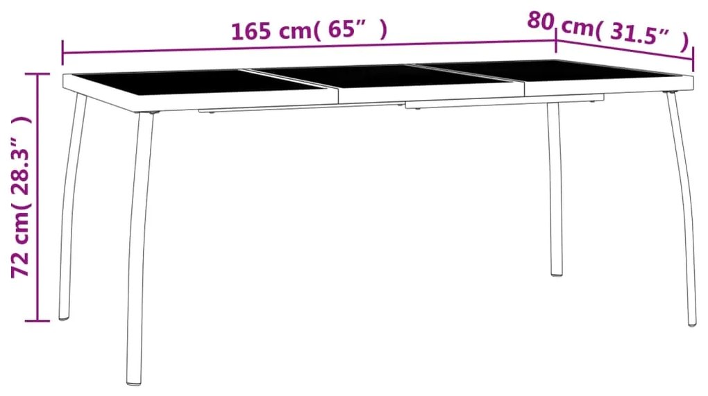 5 pcs conjunto de jantar para jardim aço antracite