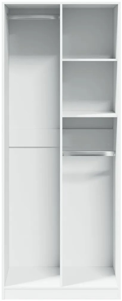 Roupeiro 80x50x200 cm derivados de madeira branco