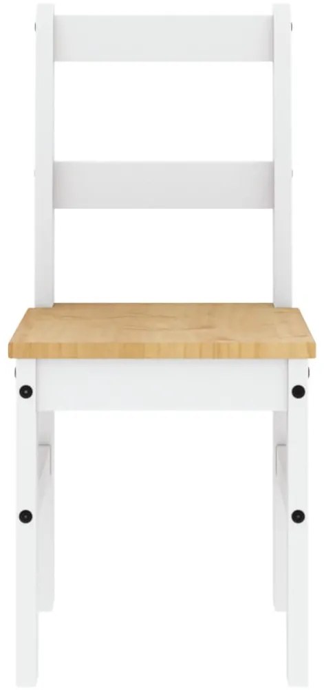 Cadeiras de jantar 2 pcs Panama 40x46x90 cm pinho maciço branco