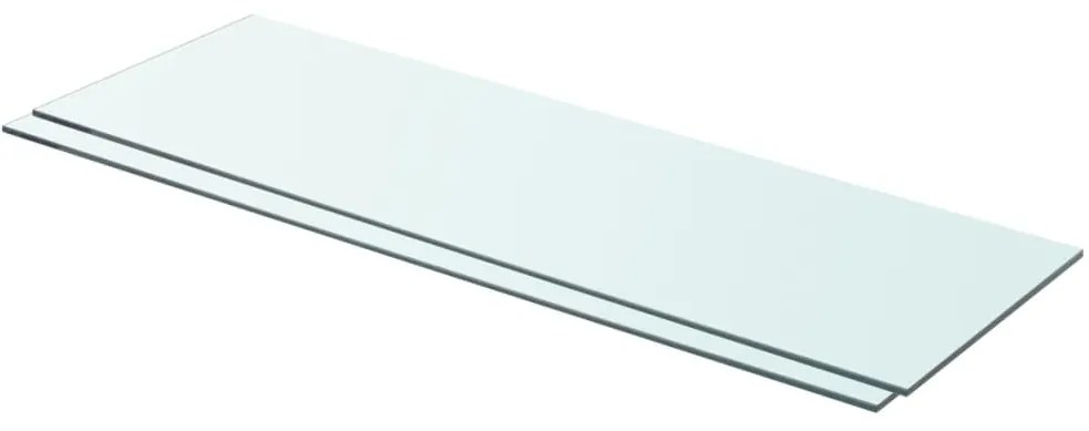 Prateleiras 2 pcs 80x25 cm vidro transparente