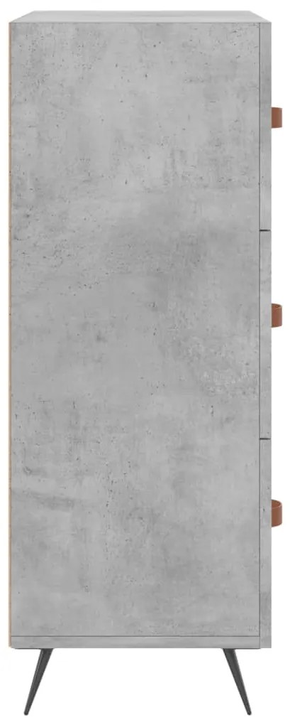 Cómoda 69,5x34x90 cm derivados de madeira cinzento cimento
