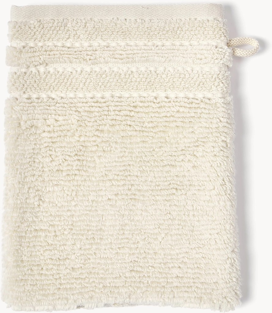 Luvas de banho com bordado às riscas Luxe, conjunto de 2