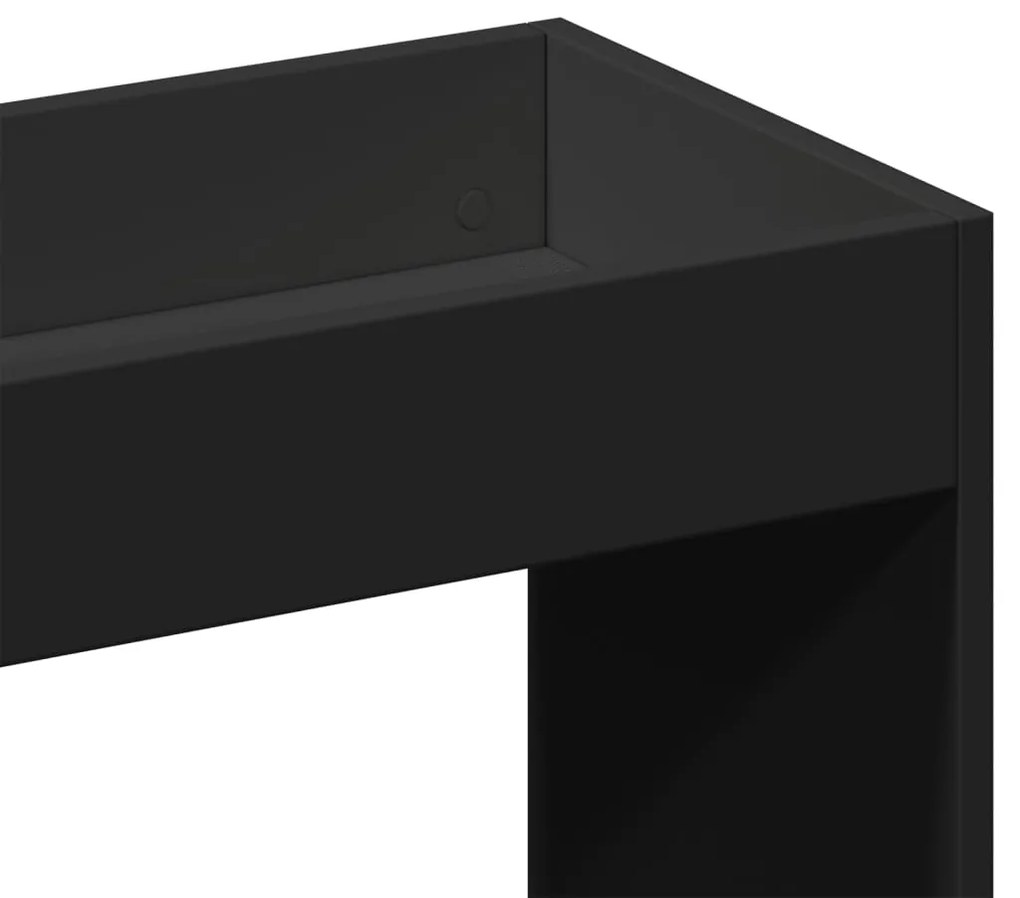 Armário alto 63x33x140 cm derivados de madeira preto