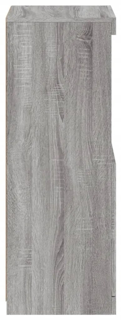 Aparador com luzes LED 41x37x100 cm cinzento sonoma