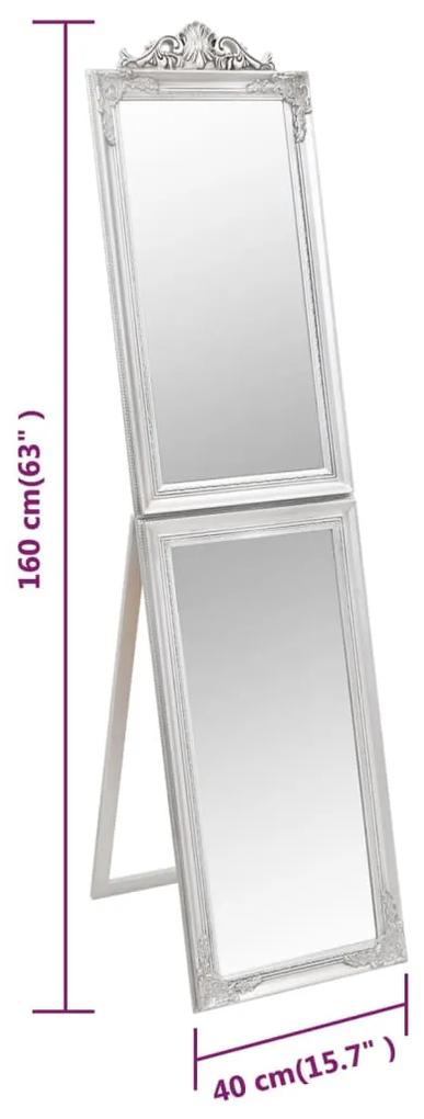 Espelho de pé 40x160 cm prateado