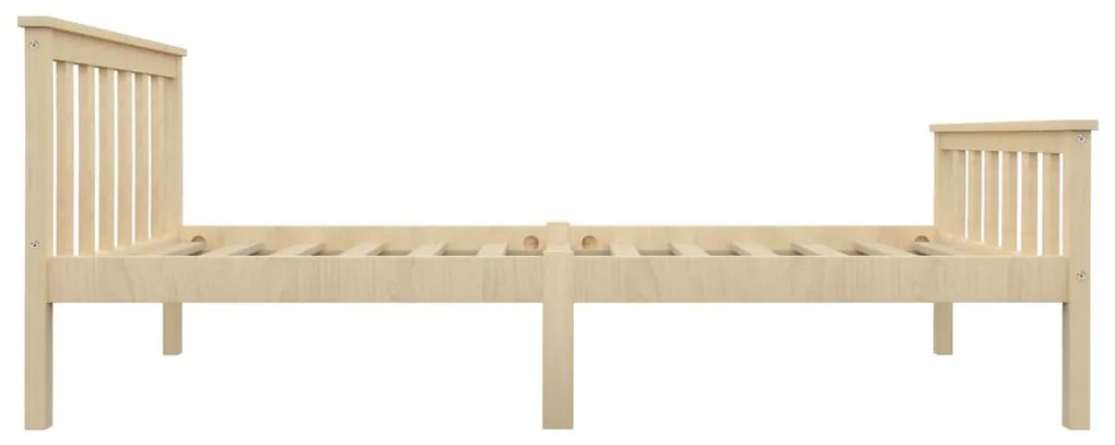 Estrutura de cama em pinho maciço 100x200 cm cor natural