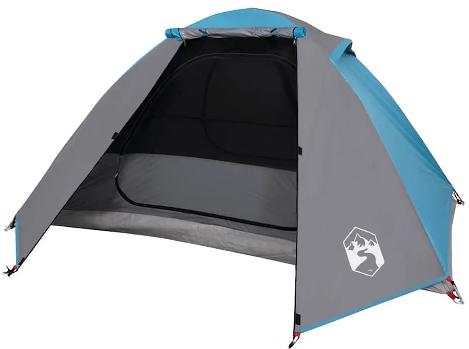 Tenda de campismo cúpula para 2 pessoas impermeável azul