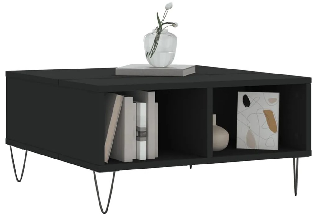 Mesa de centro 60x60x30 cm derivados de madeira preto