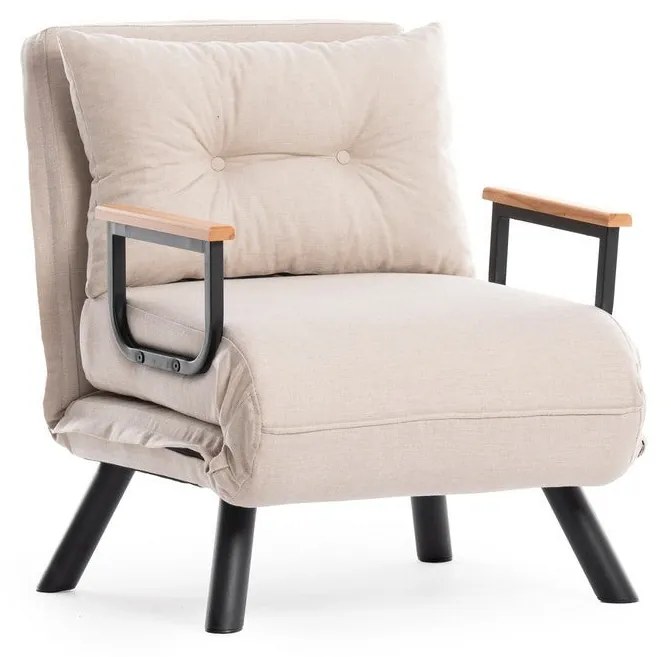 Sofá-Cama Individual Sando – Creme – 175 x 60 cm