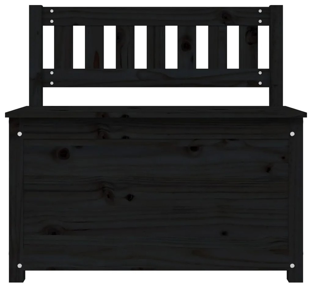 Banco 80x41x77 cm madeira de pinho maciça preto