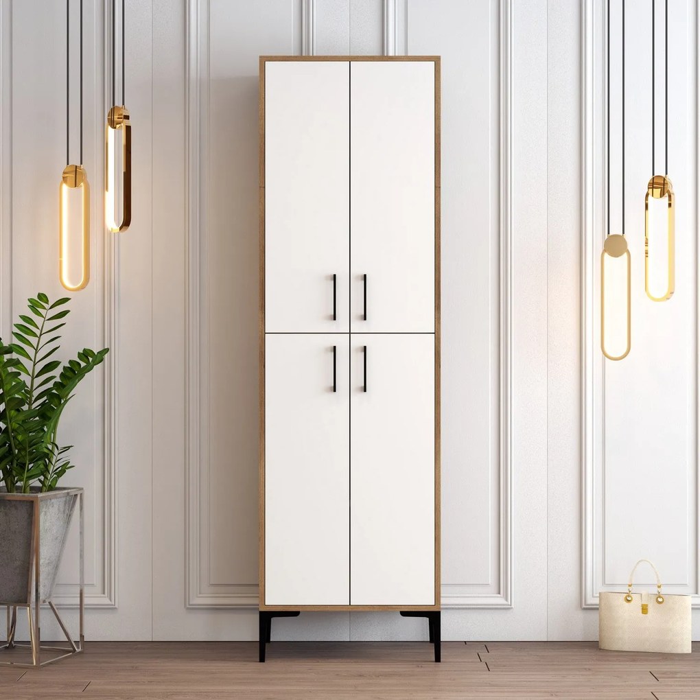 Sapateira Berlin – Nogueira e Branco – 60 cm x 200 cm x 35 cm