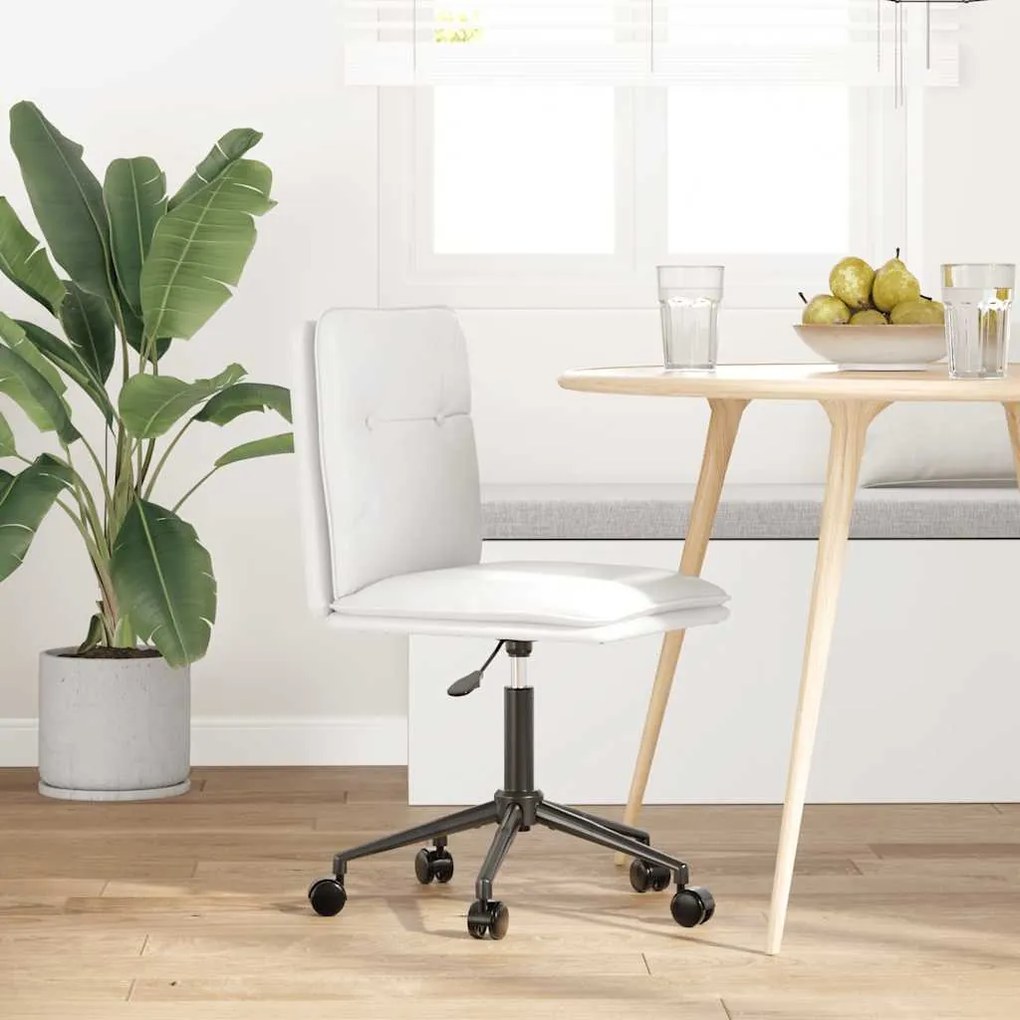 Cadeira de jantar couro artificial branco