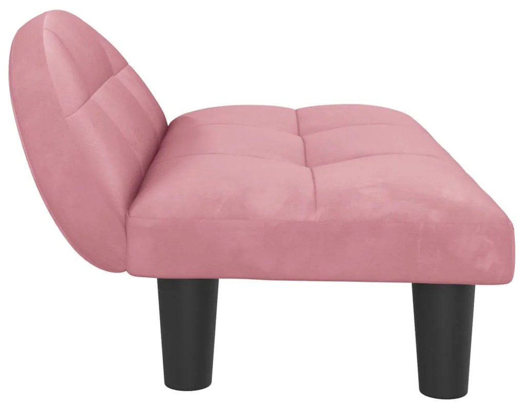 Cama para cães 70x52x30 cm veludo rosa