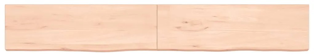 Prateleira de parede 200x30x(2-4)cm carvalho maciço não tratado
