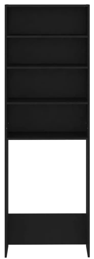 Armário para máquina de lavar roupa 64x24x190 cm preto