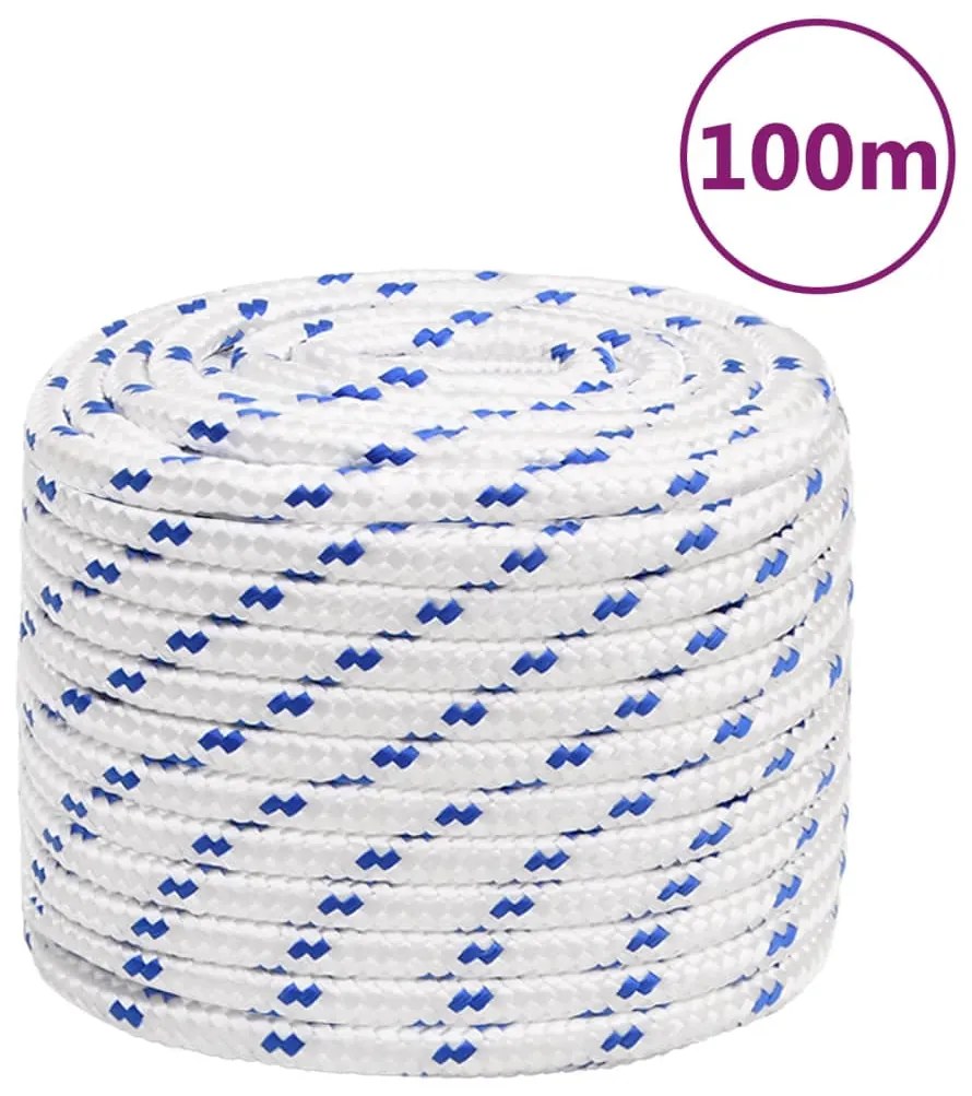 Corda de barco 16 mm 100 m polipropileno branco