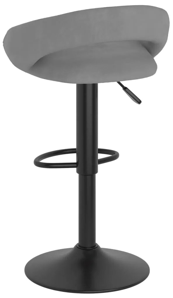 Bancos de bar 2 pcs veludo cinzento-claro