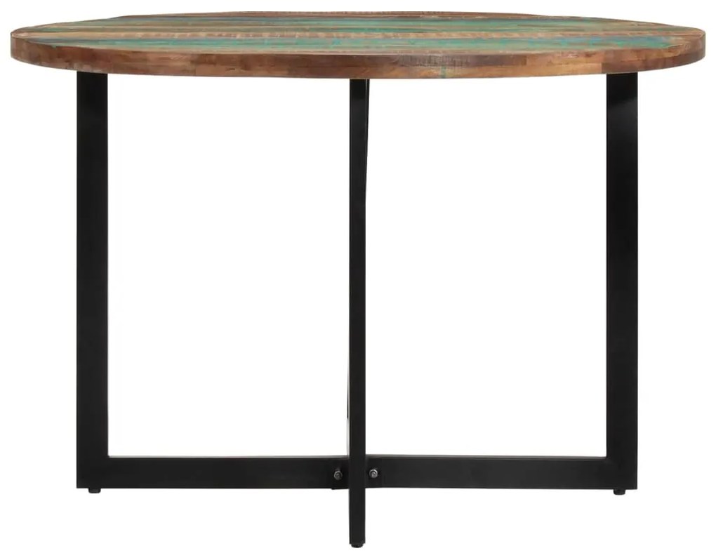 Mesa de jantar 110x75 cm madeira recuperada maciça