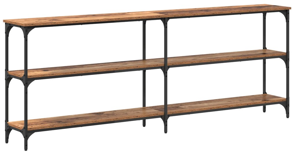 Mesa de Console Madeira Antiga 200x29x75 cm Engenharia