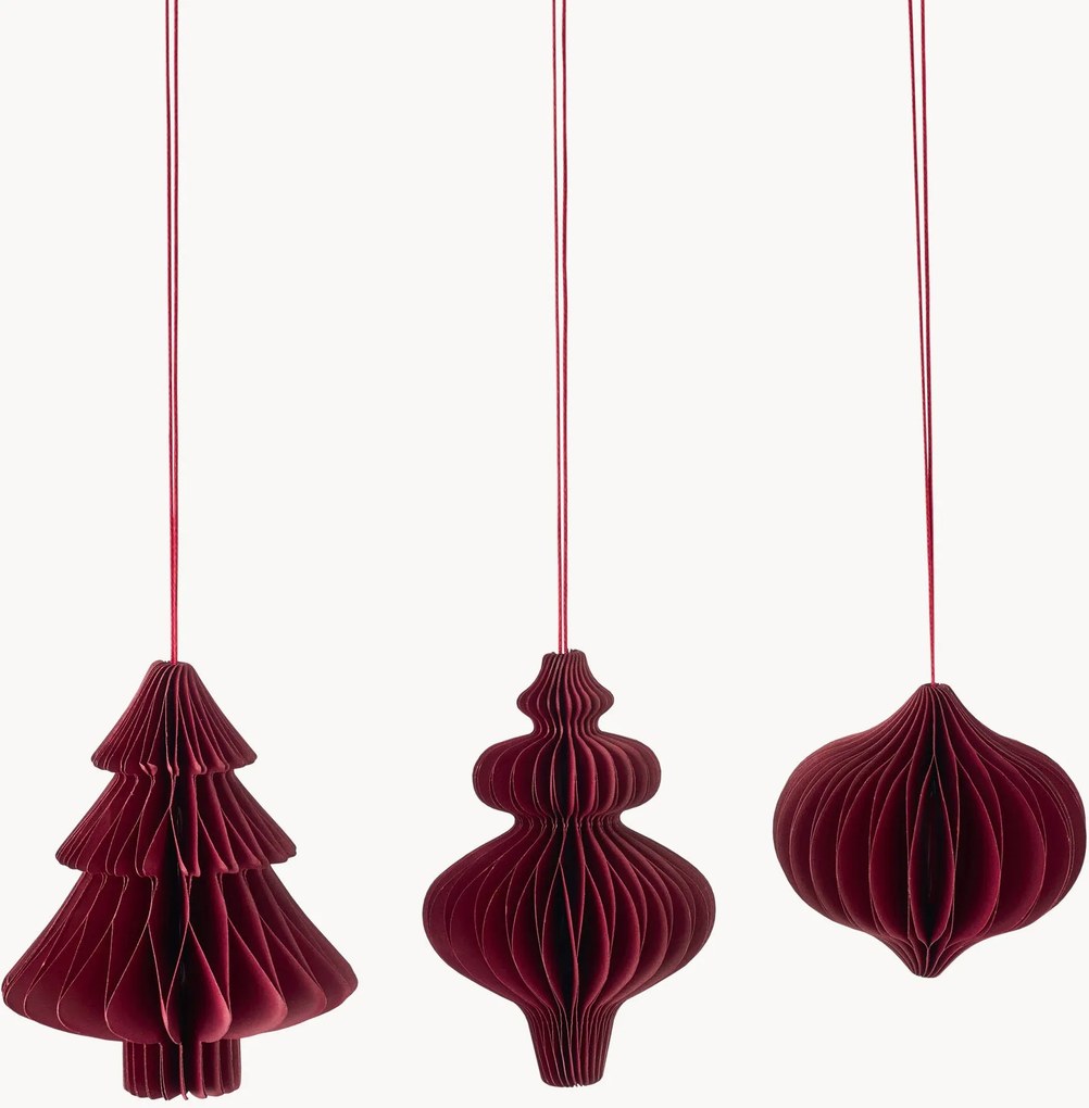 Ornamentos de Natal Passia, conjunto de 3