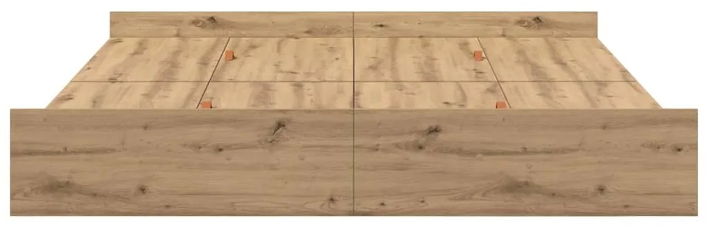 Estrado de cama com arrumação carvalho artisiano 200 x 200 cm