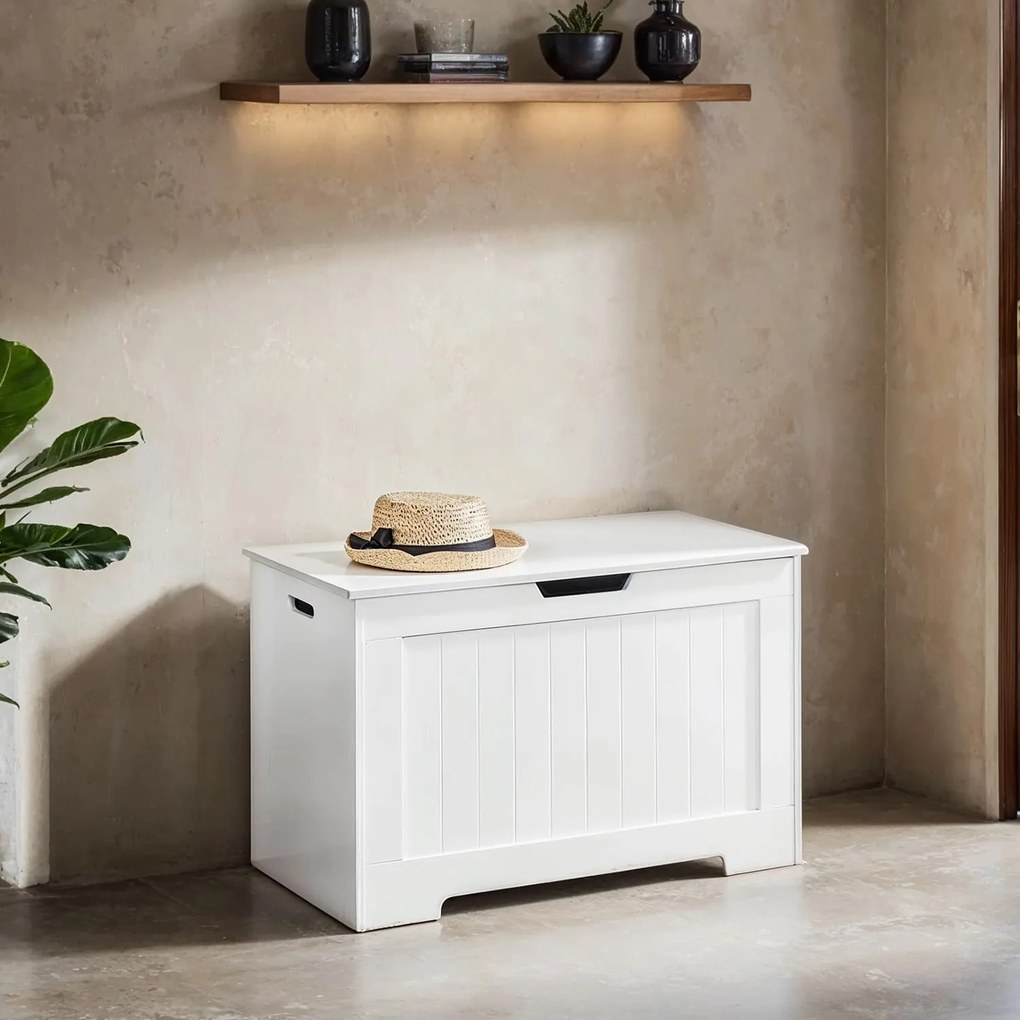 Banco com espaço de arrumação 40 x 76 x 48 cm Branco